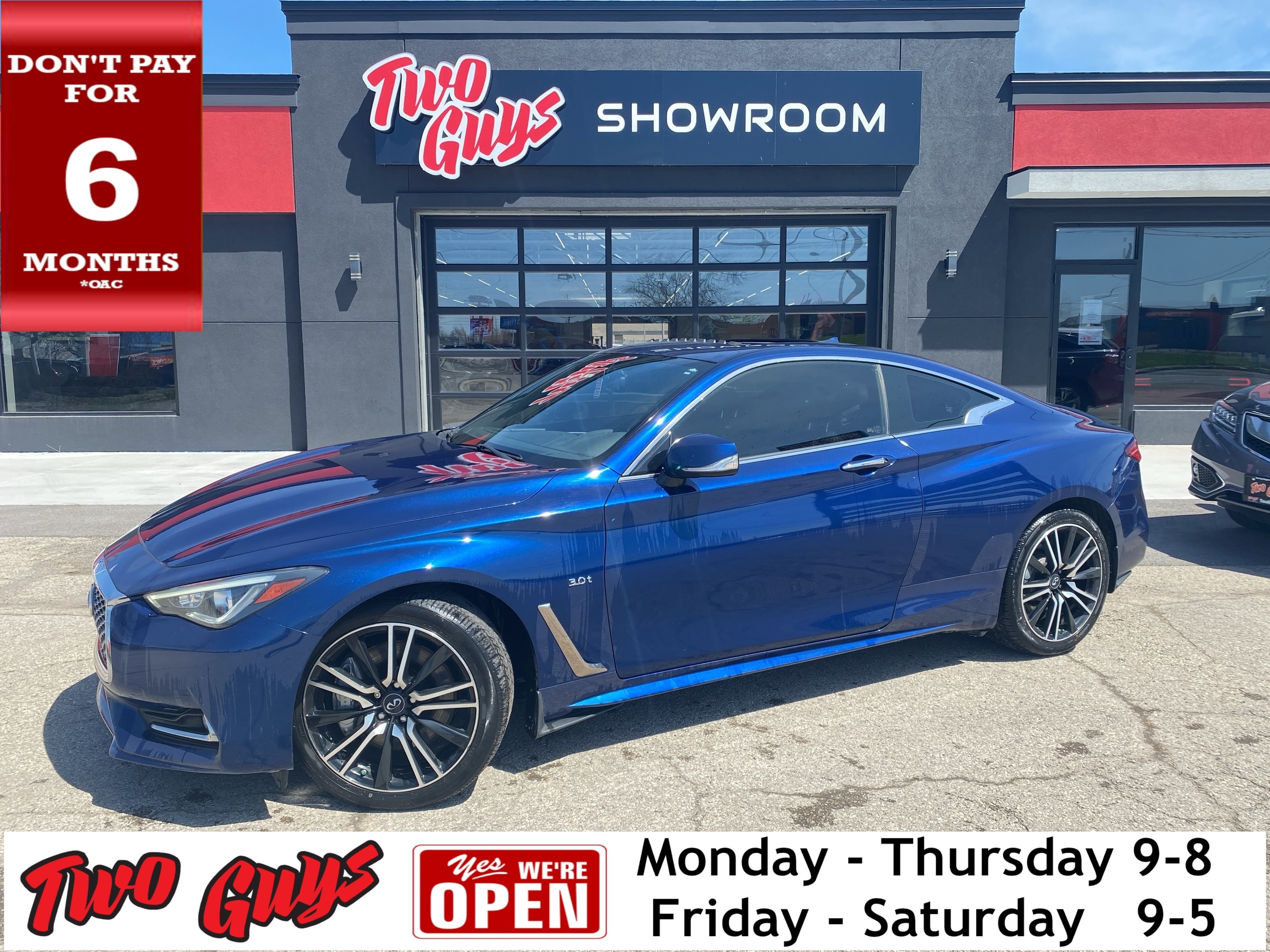 2018 Infiniti Q60 3.0t LUXE AWD Leather Nav Sunroof Back Up Camera
