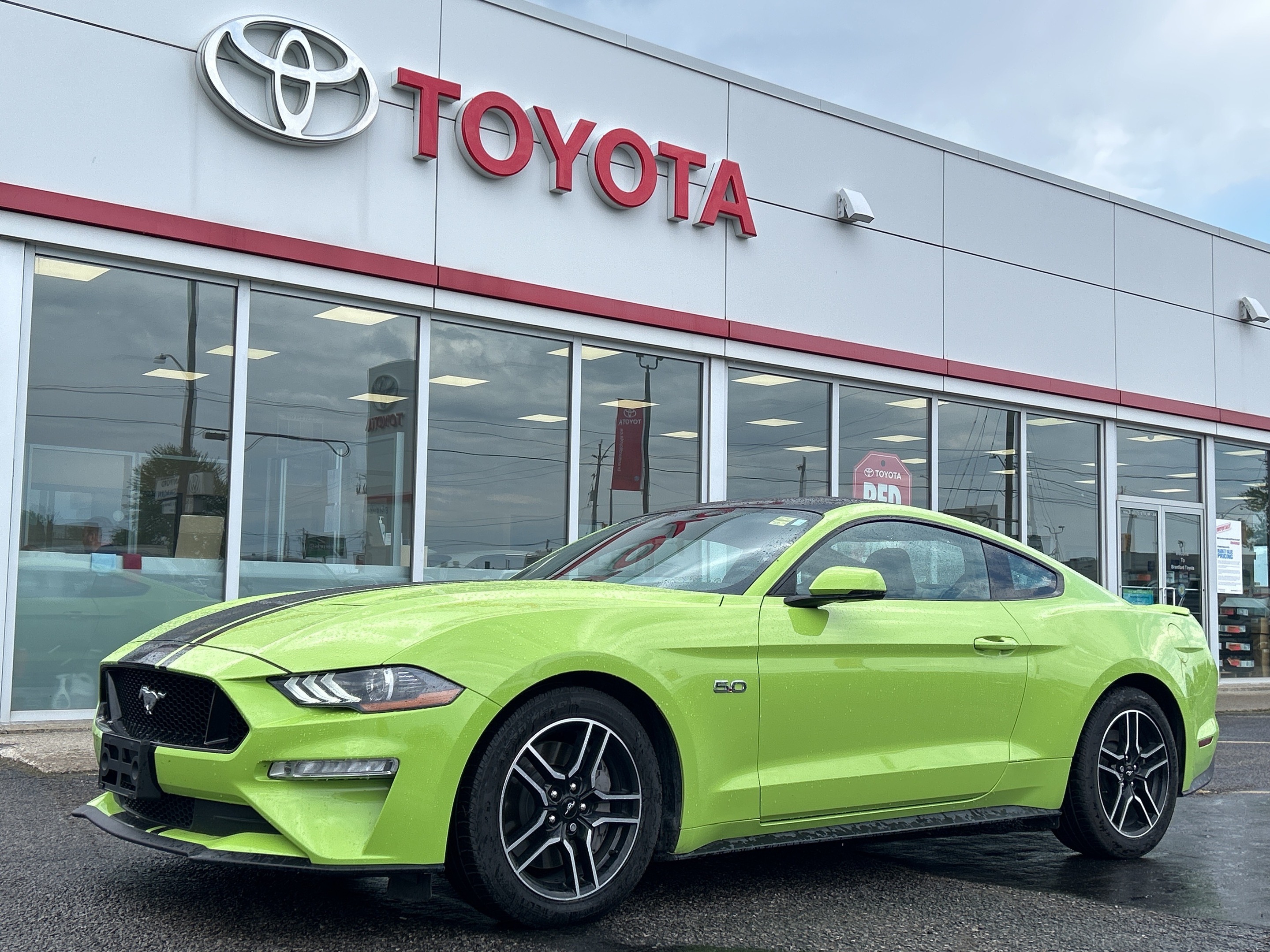 2020 Ford Mustang GT - LEATHER - NAVIGATION - LIME WITH BLACK ROOF