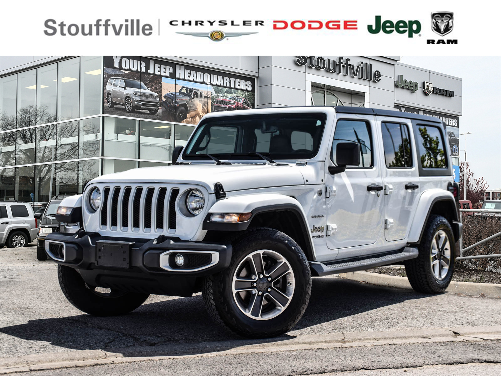 2019 Jeep WRANGLER UNLIMITED Sahara 4x4 - WHITE ON RED LEATHER INTERIOR!