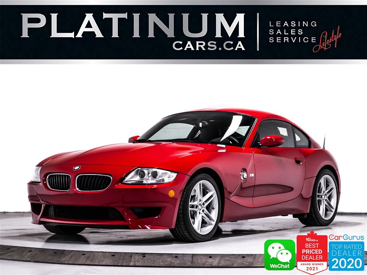 2007 BMW Z4 M COUPE, 330HP, S54 ENGINE, MANUAL, IMOLA RED, NAV