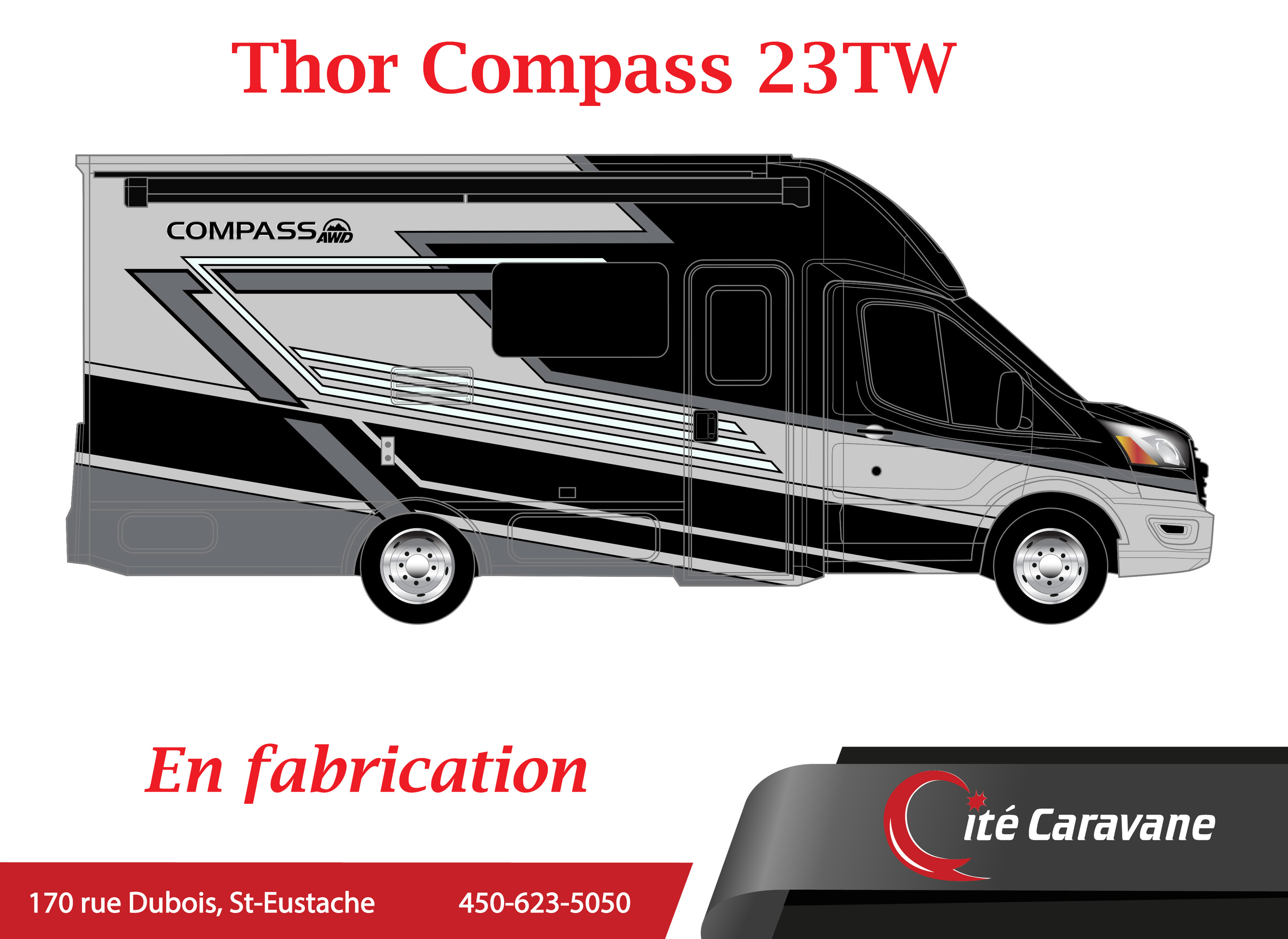 2024 Thor Motor Coach Compass 23TW 1 extensions ford ecoboost ! Full paint