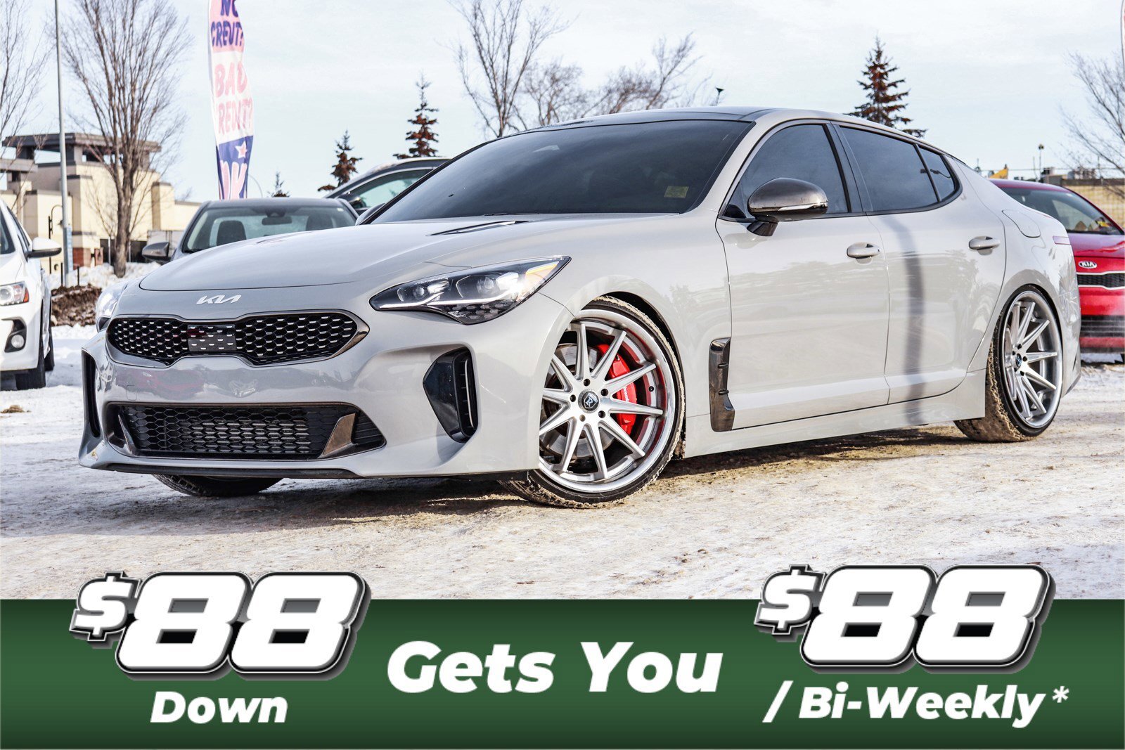 2022 Kia Stinger GT2 | LEATHER | SUNROOF | NAVIGATION | CERTIFIED P