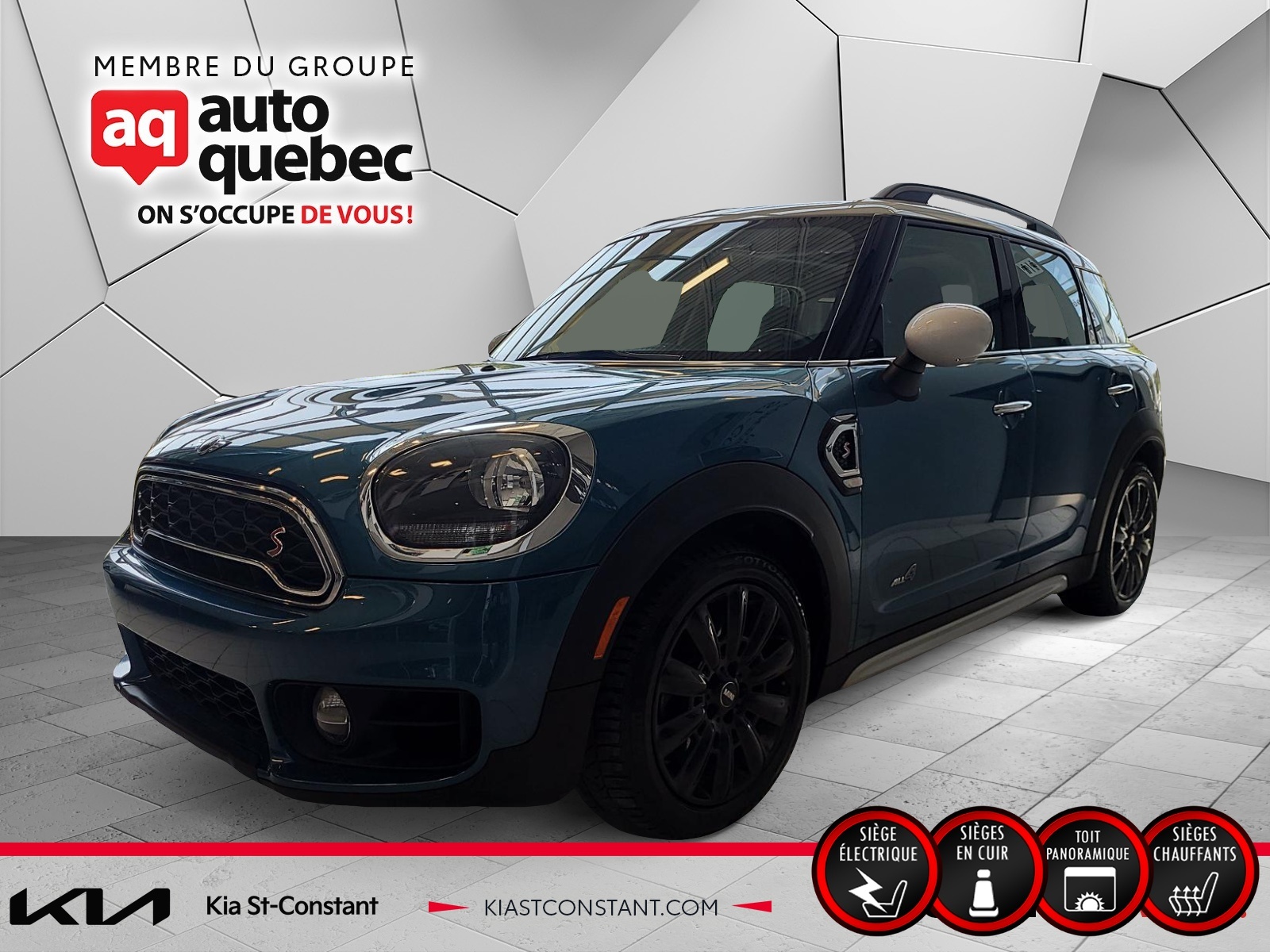2017 MINI Cooper Countryman Awd Cuir Écran Mags Toit panoramique Mags noirs 
