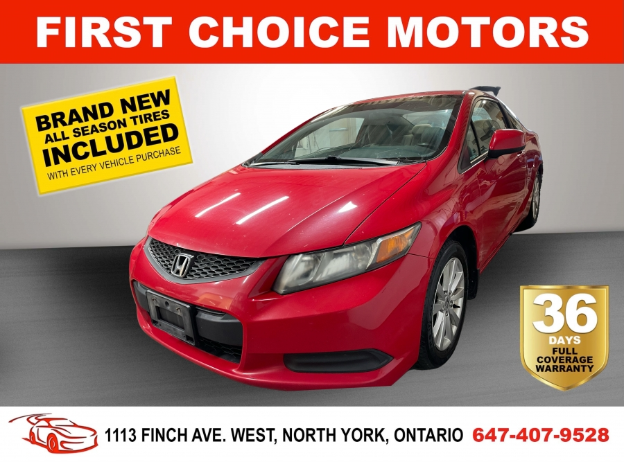 2012 Honda Civic Coupe EX ~MANUAL, FULLY CERTIFIED WITH WARRANTY!!!~