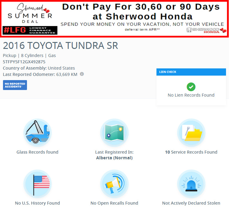 2016 Toyota Tundra 4X4 Reg Cab 5.7L SR | ACCIDENT FREE | LOW KMS