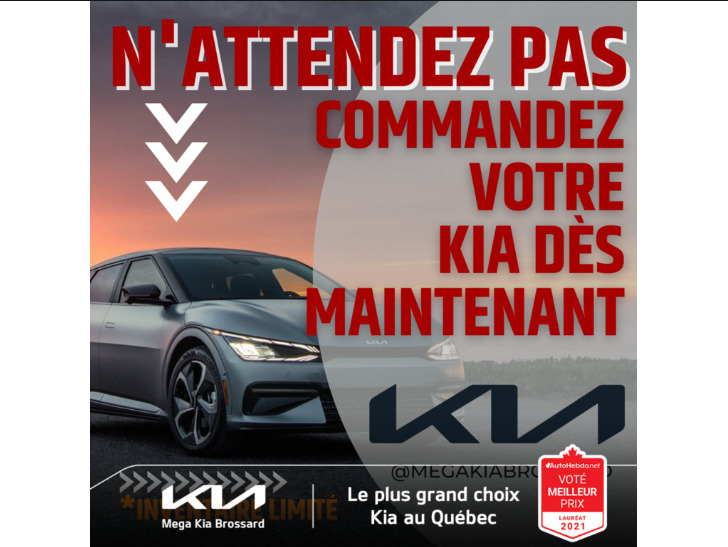2024 Kia EV6 Land AWD w/ GT-Line pkg 1 **SUR COMMANDE**