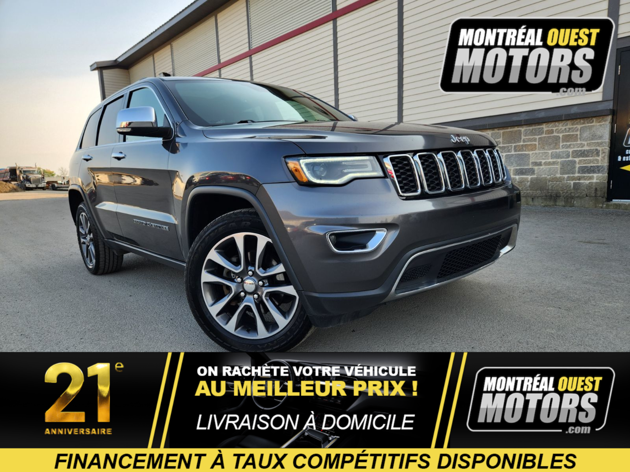 2018 Jeep Grand Cherokee LIMITED / Luxe Package / AWD / PANORAMIC ROOF 20''