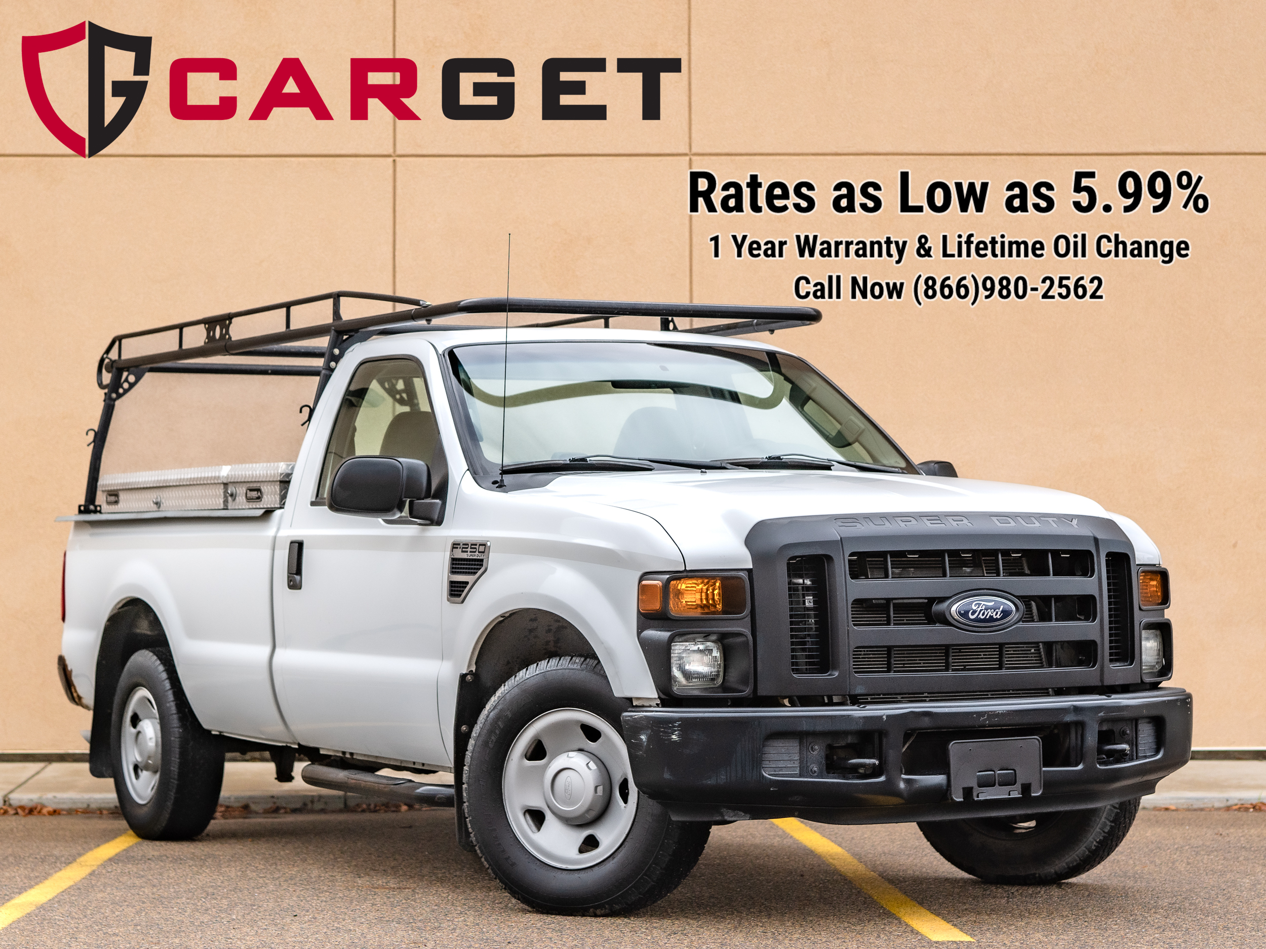 2008 Ford F-250 2WD Reg Cab XL | Box Rack | Tow Package