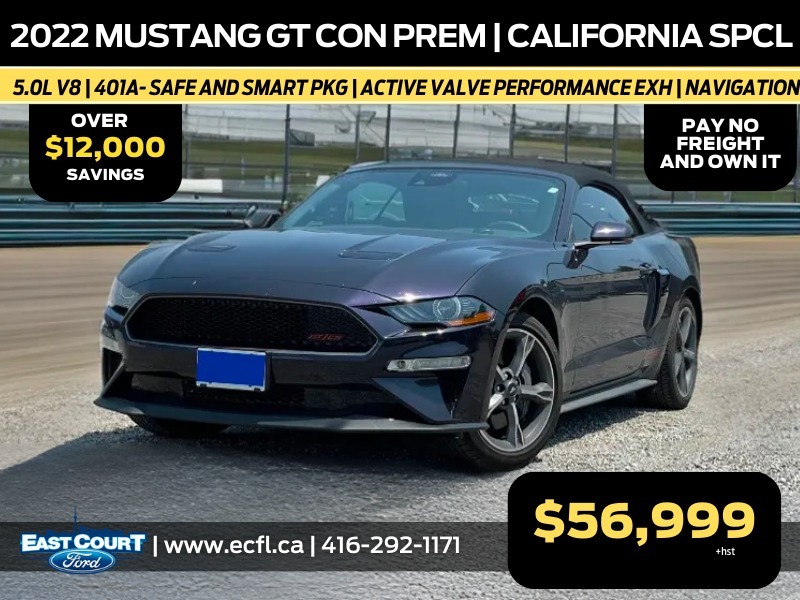 2022 Ford Mustang GT Prem Conv | 401A Pkf | California Spcl Pkg