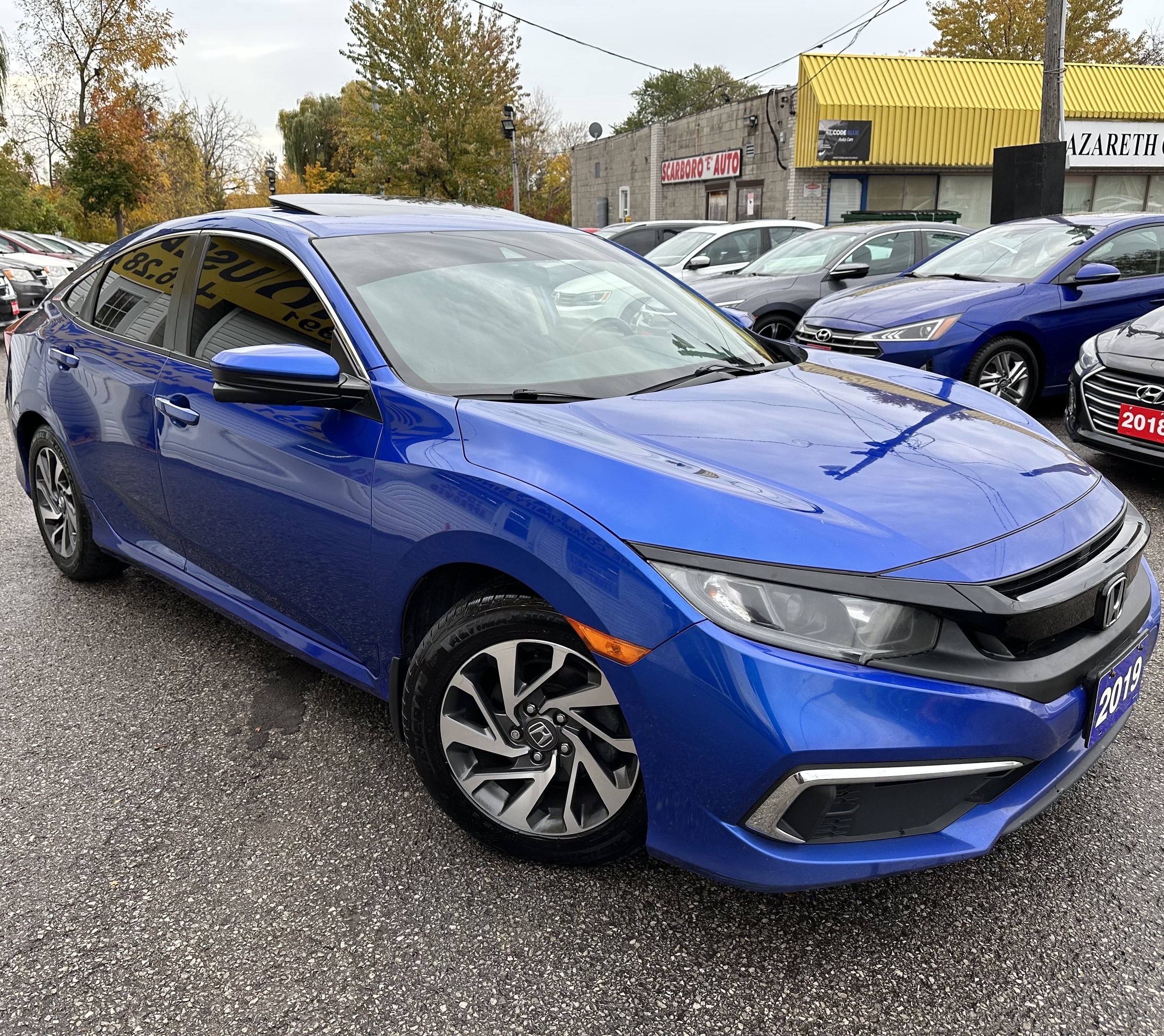 2019 Honda Civic Sedan EX/CAMERA/P.ROOF/P&H SEAT/BLUE TOOTH/FOG LIGHTS/AL