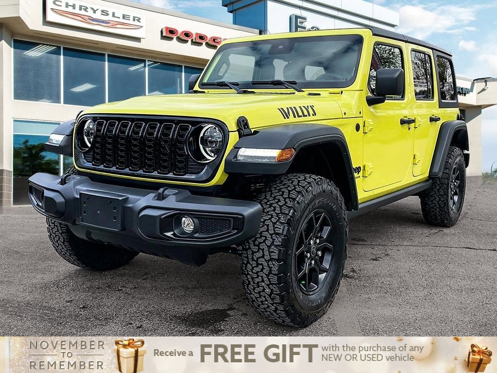 2024 Jeep Wrangler Willys | Removable Hard Top | 12.3In. Touchscreen 