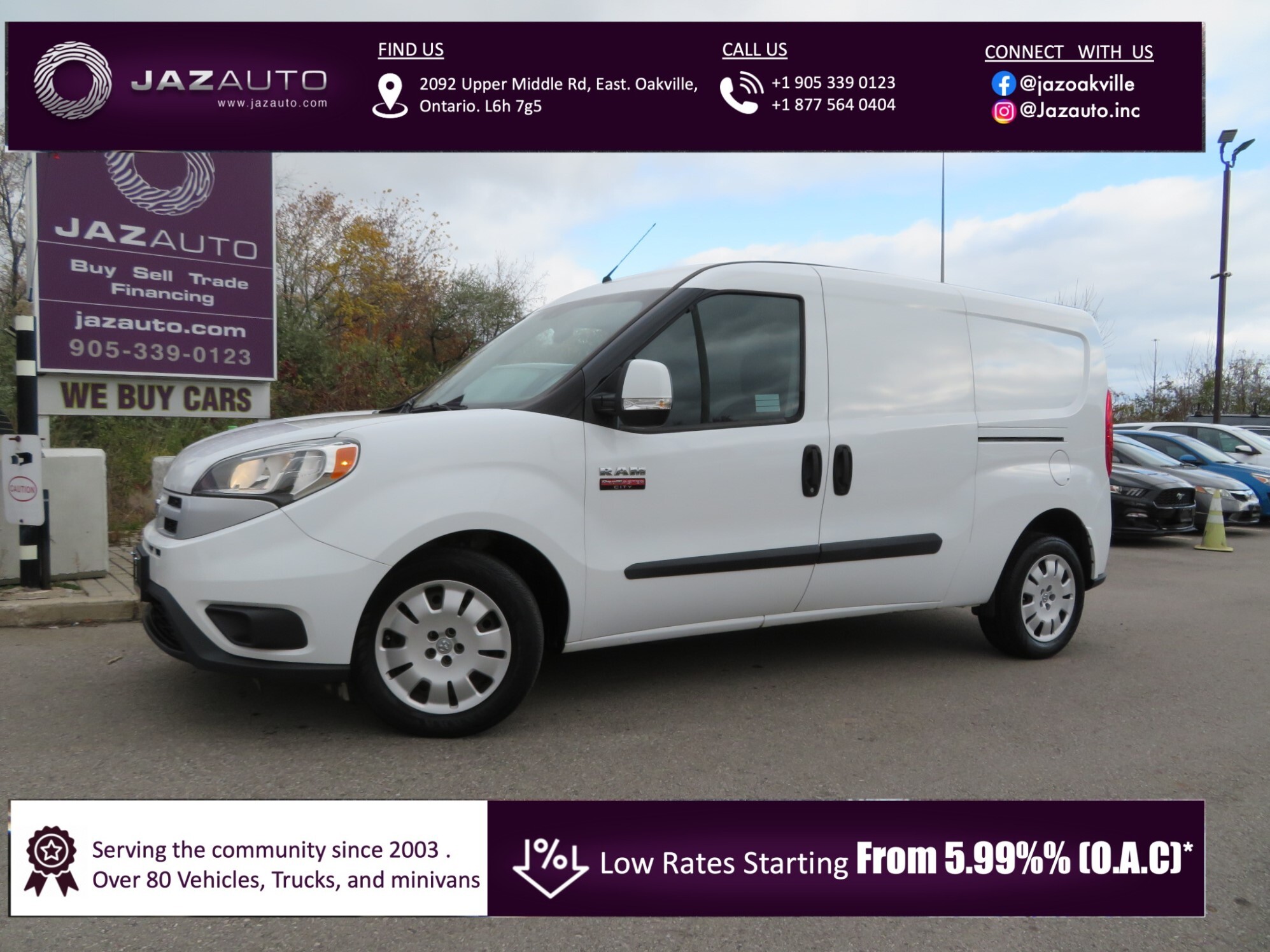 2015 Ram ProMaster City SLT NO ACCIDENTS VERY LOW MILEAGE SHELF AND DIVIDE