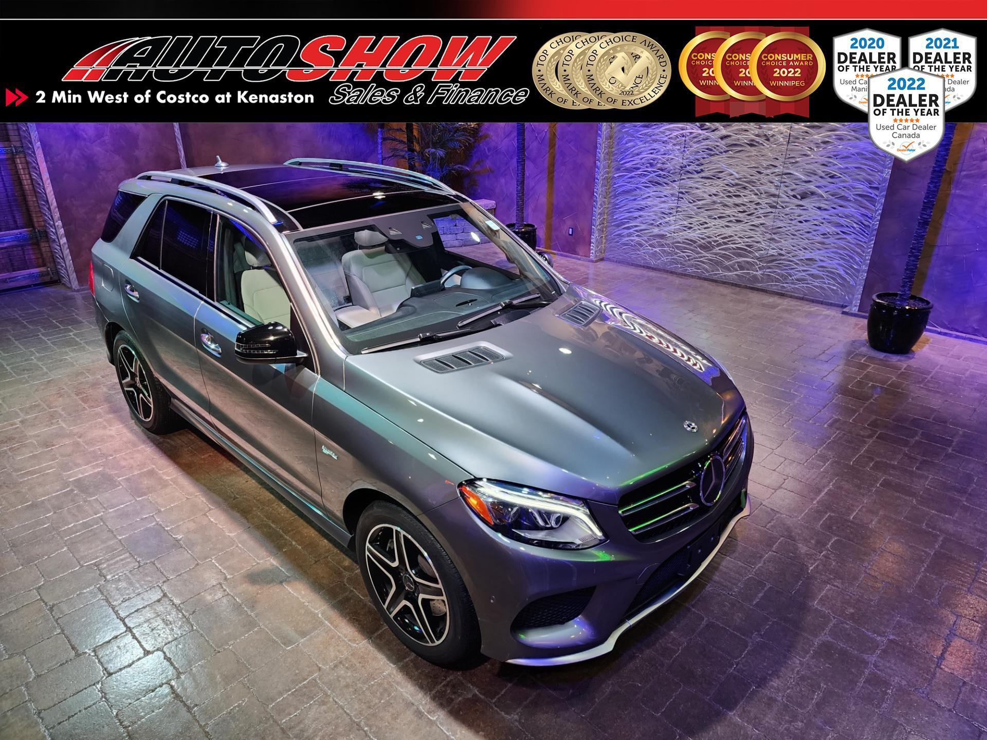 2018 Mercedes-Benz GLE43 AMG 385HP AWD Rocket, White Lthr, Pano Roof!