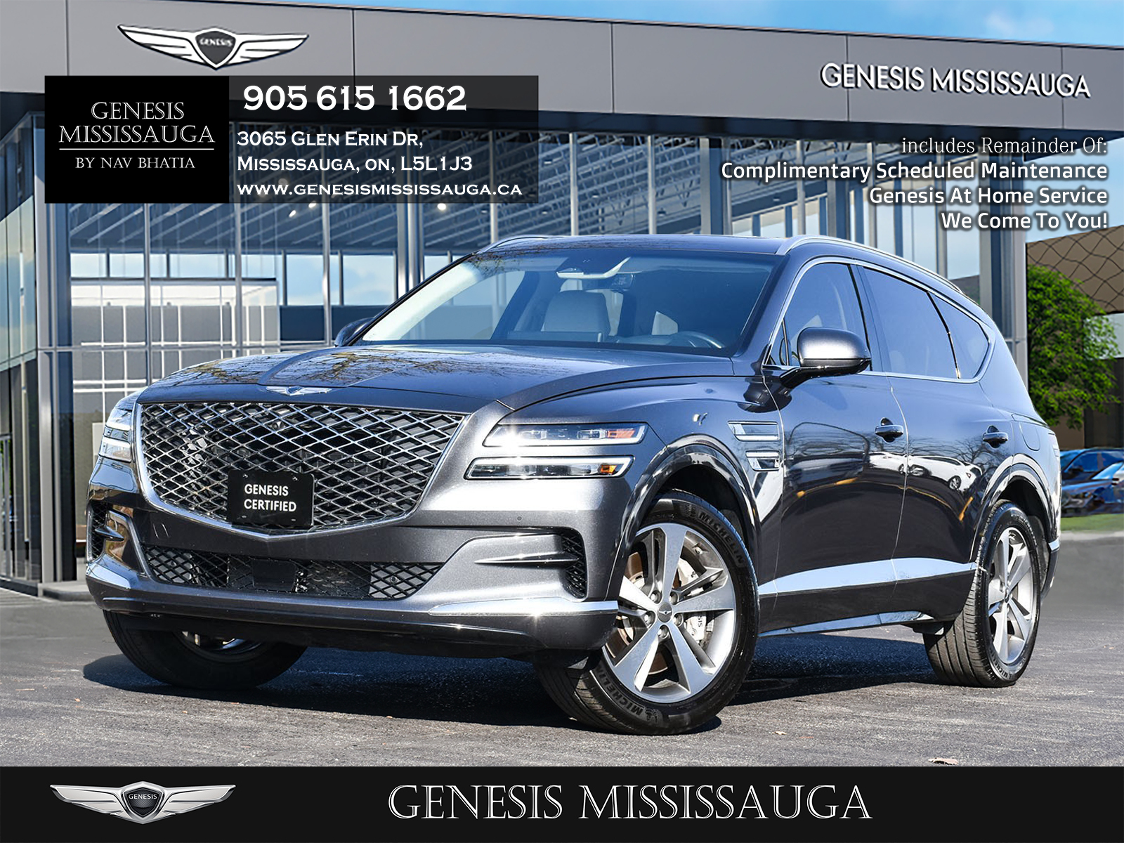 2022 Genesis GV80 2.5T ADVANCED - one owner - Certified Pre Owned 