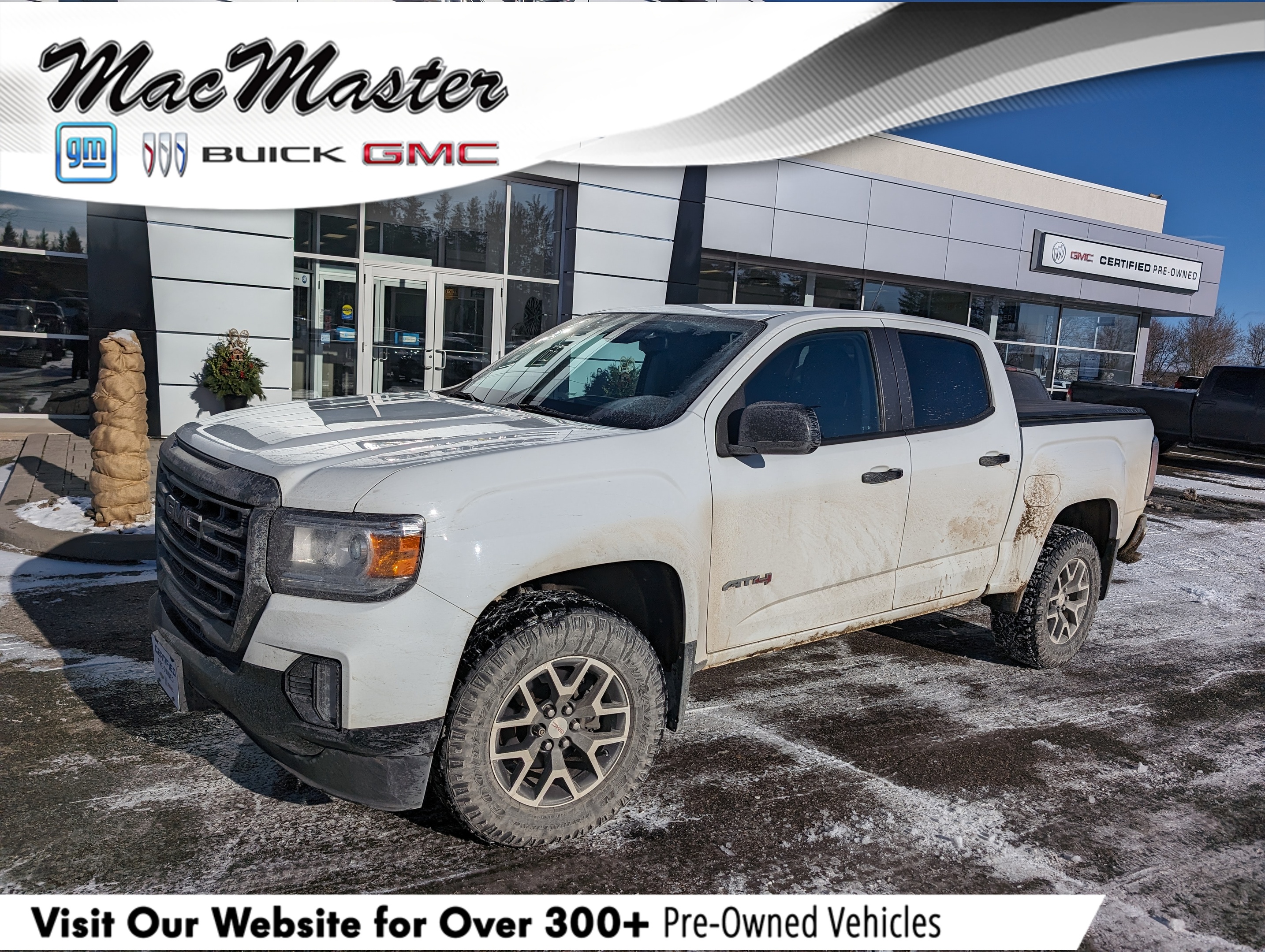 2021 GMC Canyon AT4 W/LEATHER, CREW, 4X4, HTD LEATHER, 1-OWNER!
