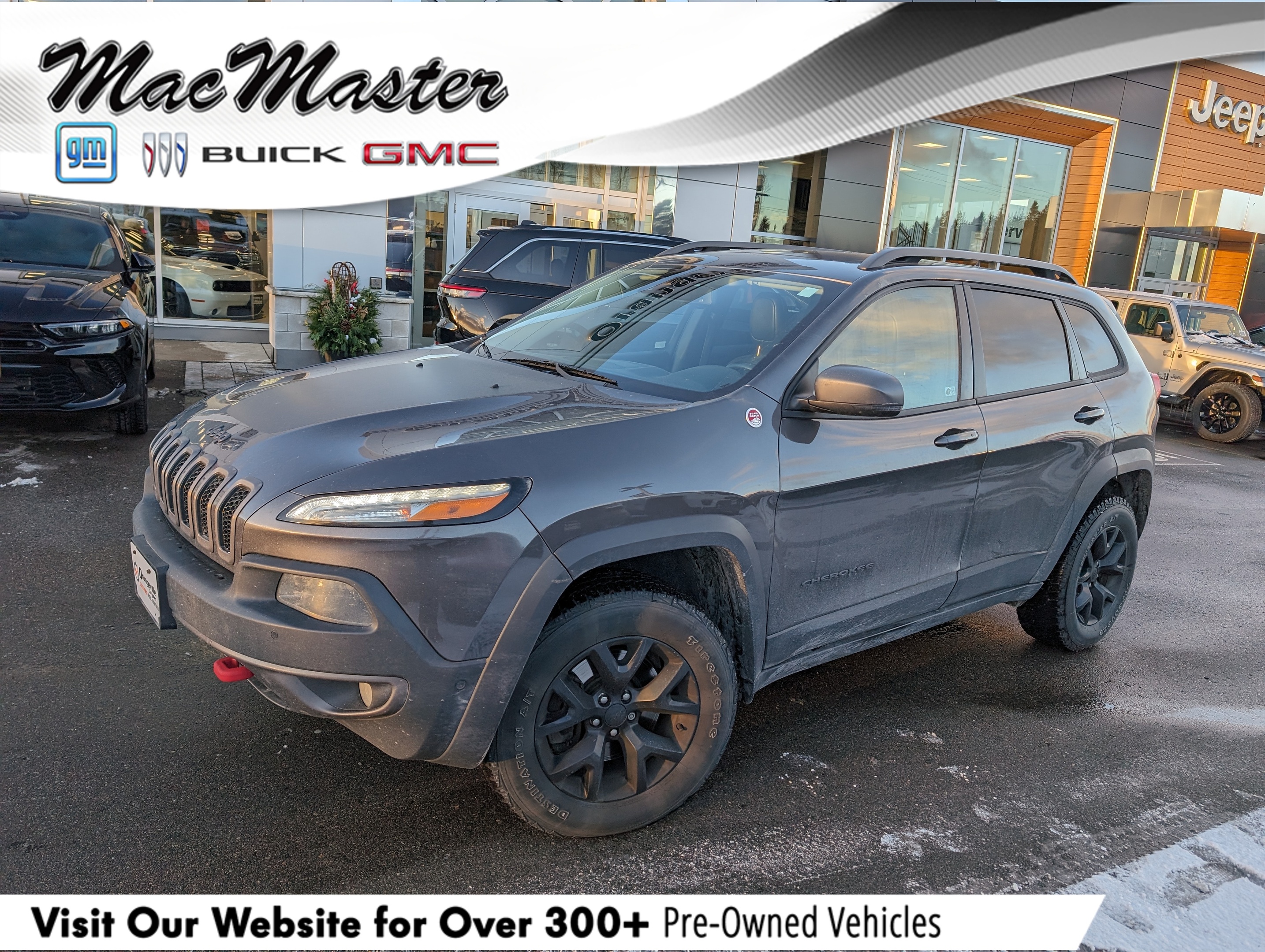 2018 Jeep Cherokee TRAILHAWK LEATHER PLUS, 4X4, NAV, LOADED, 1-OWNER!