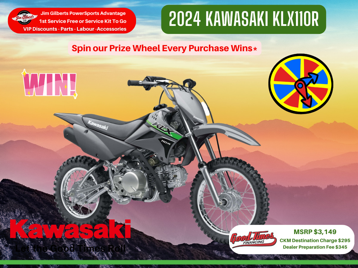 2024 Kawasaki KLX 110R - Only $21 Weekly, All-in