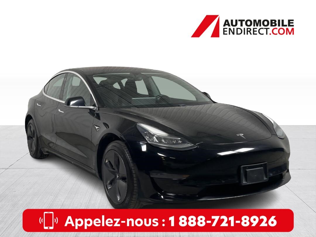 2018 Tesla Model 3 Long Range Cuir Toit vitré Mags 18'' GPS