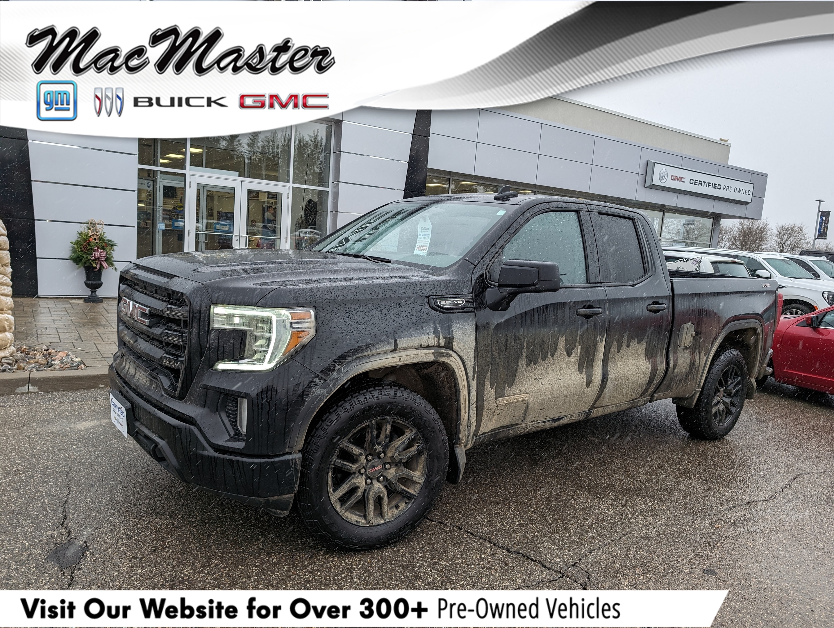 2021 GMC Sierra 1500 ELEVATION, DOUBLE, 4X4, 5.3L, HTD CLOTH, 1-OWNER!