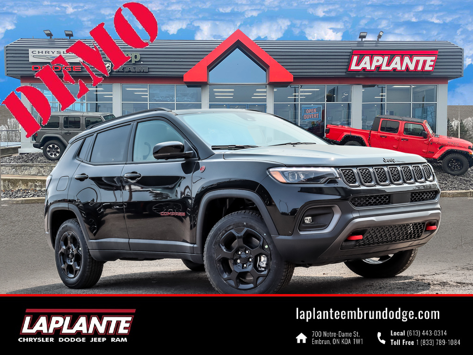 2023 Jeep Compass Trailhawk Panoramic Sunroof + Hitch + Heated/Coole
