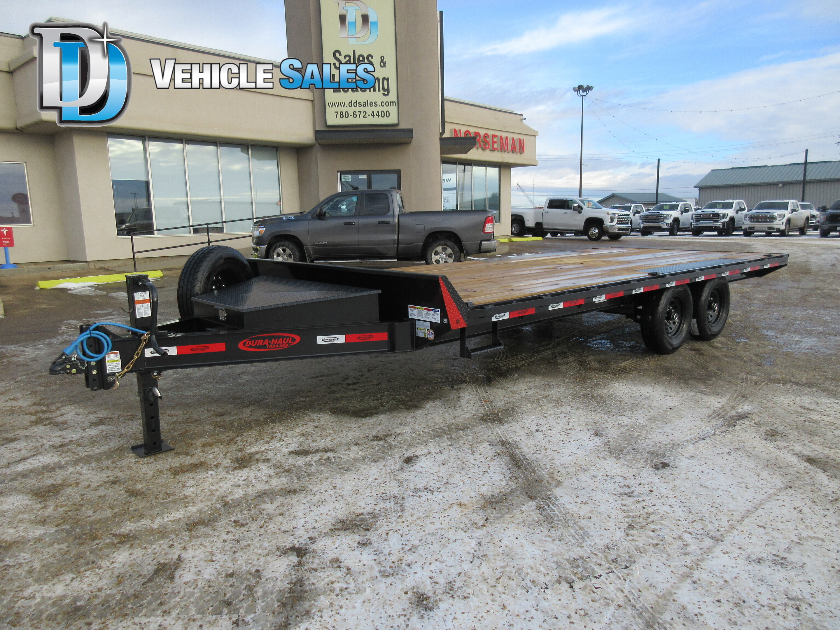 2024 Dura-Haul 8.5x20ft HD Deckover Flatbed 14k GVW Slide/Out Ramps
