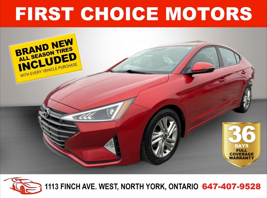 2019 Hyundai Elantra PREFERRED ~AUTOMATIC, FULLY CERTIFIED WITH WARRANT
