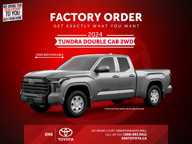 2024 Toyota Tundra DOUBLE CAB 2WD  - $367 B/W
