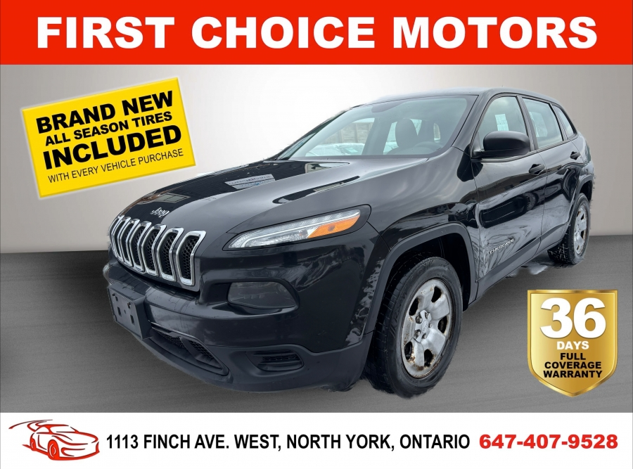 2015 Jeep Cherokee SPORT 4X4 ~AUTOMATIC, FULLY CERTIFIED WITH WARRANT