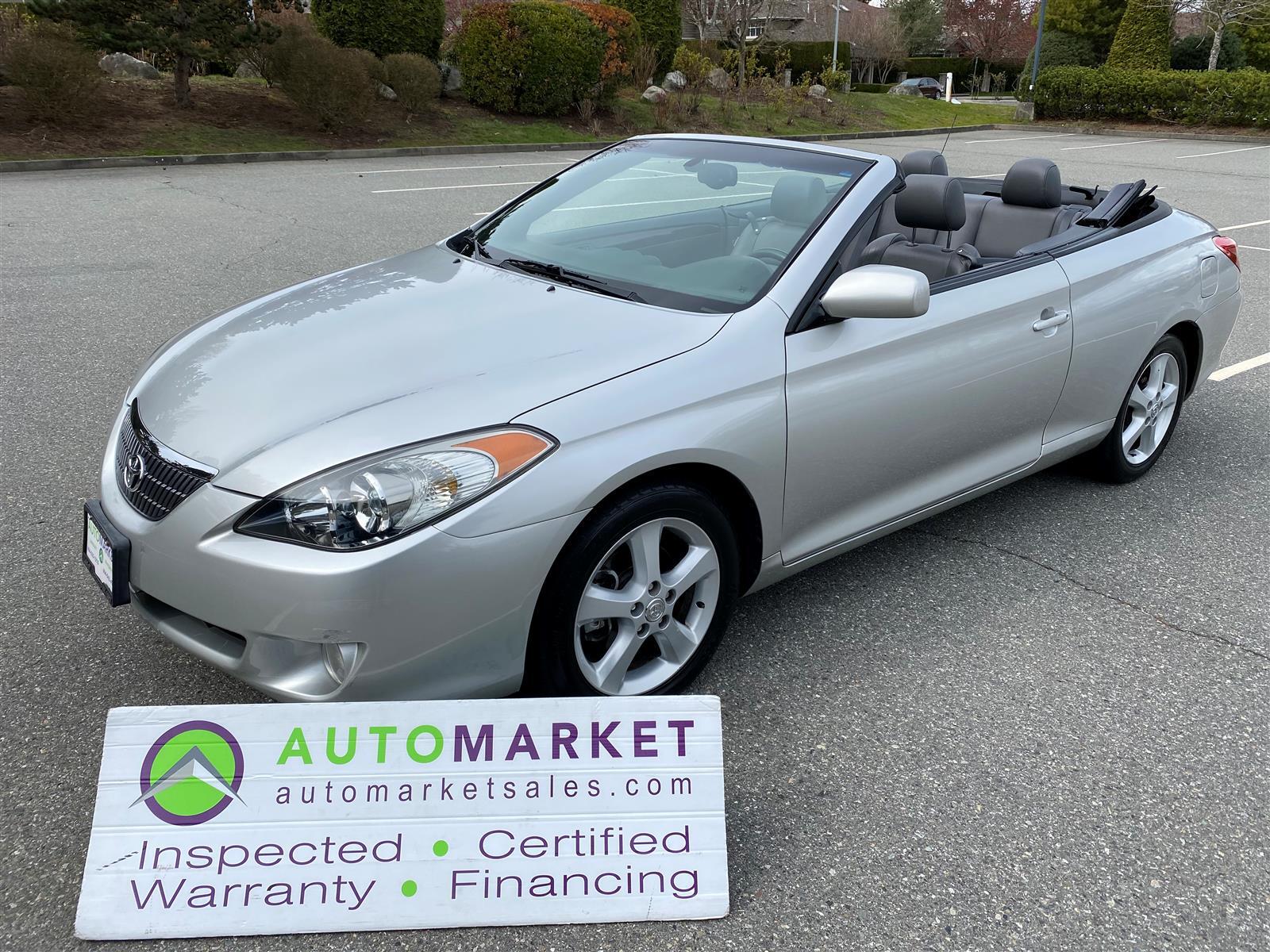2005 Toyota Solara SLE Convertible LOW KM FINANCE INSPECTED WITH BCAA