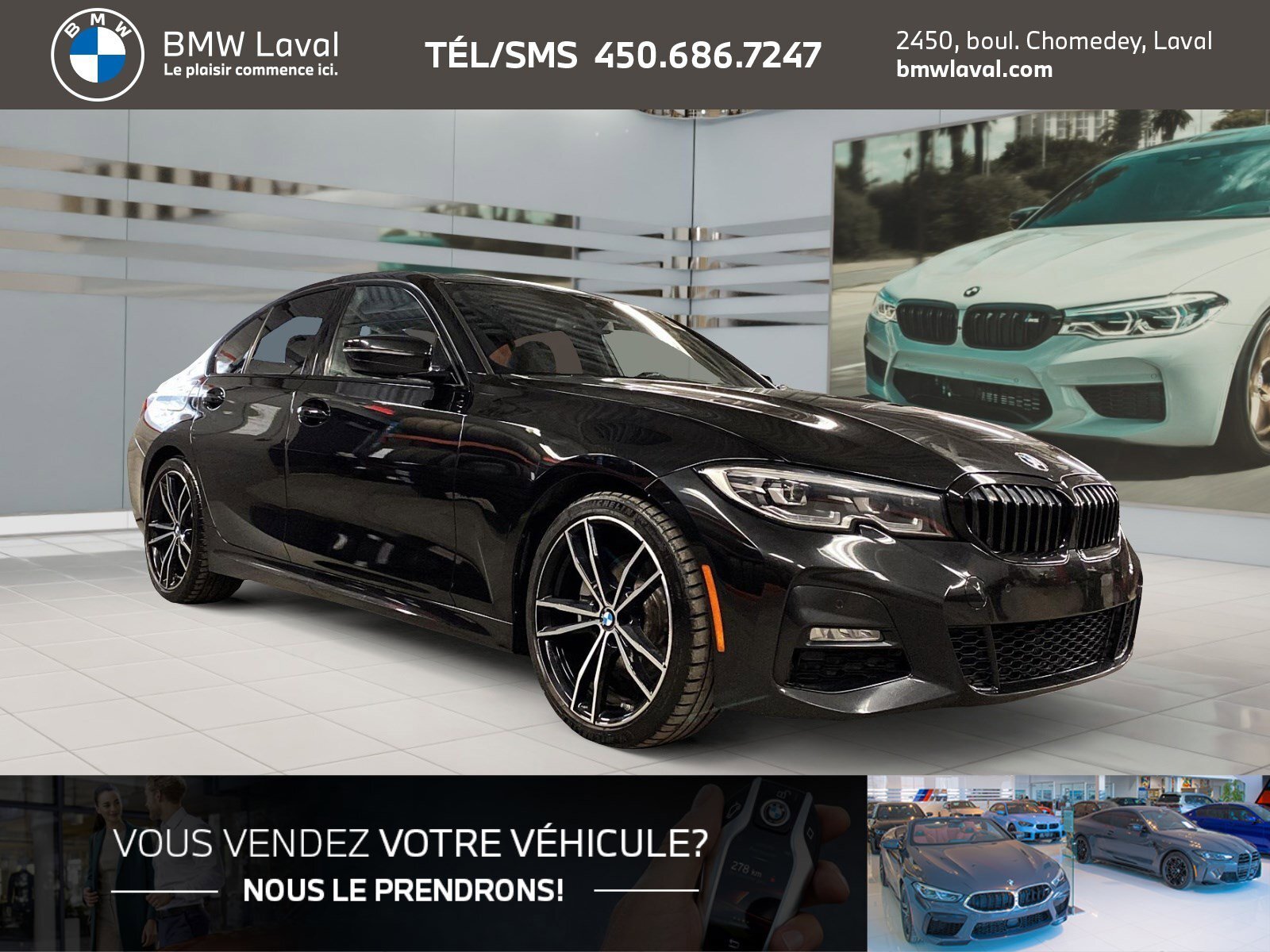 2019 BMW 3 Series 330i xDrive, Garantie Septembre 2025, M Sport!