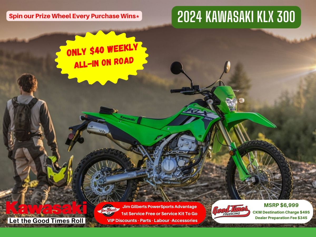 2024 Kawasaki KLX 300 - Only $40 Weekly