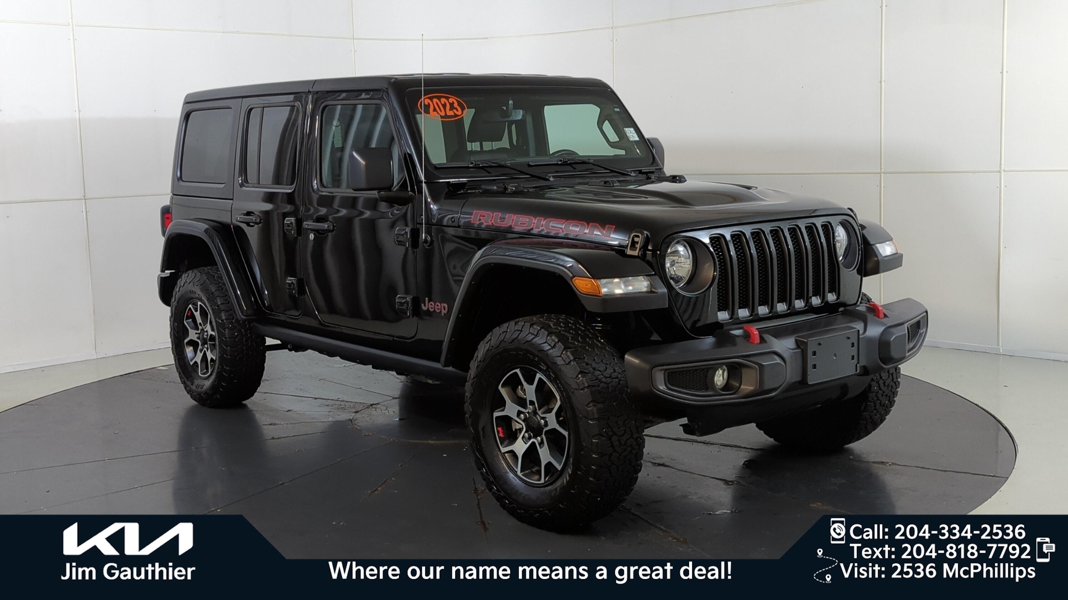 2023 Jeep Wrangler Rubicon 4x4, Accident Free, Low km, UConnect 4C