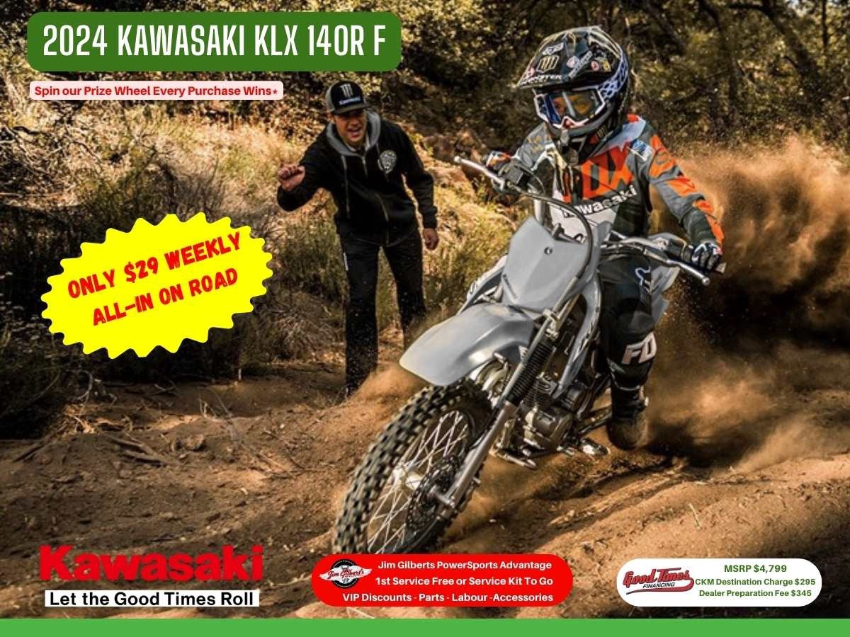 2024 Kawasaki KLX 140R F - Only $29 Weekly, All-in On
