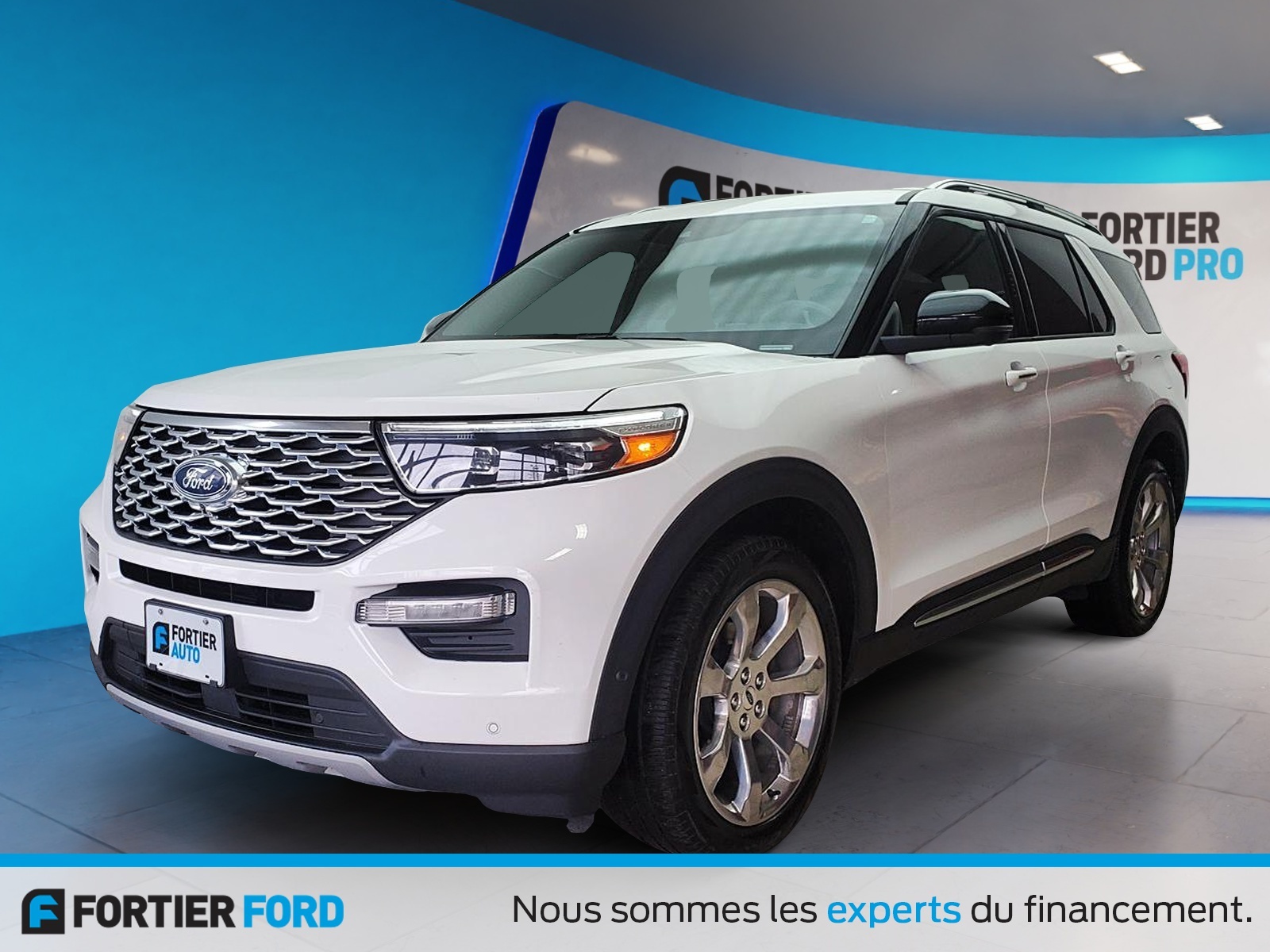 2020 Ford Explorer PLATINUM AWD CUIR TOIT PANO GPS 7 PLACES