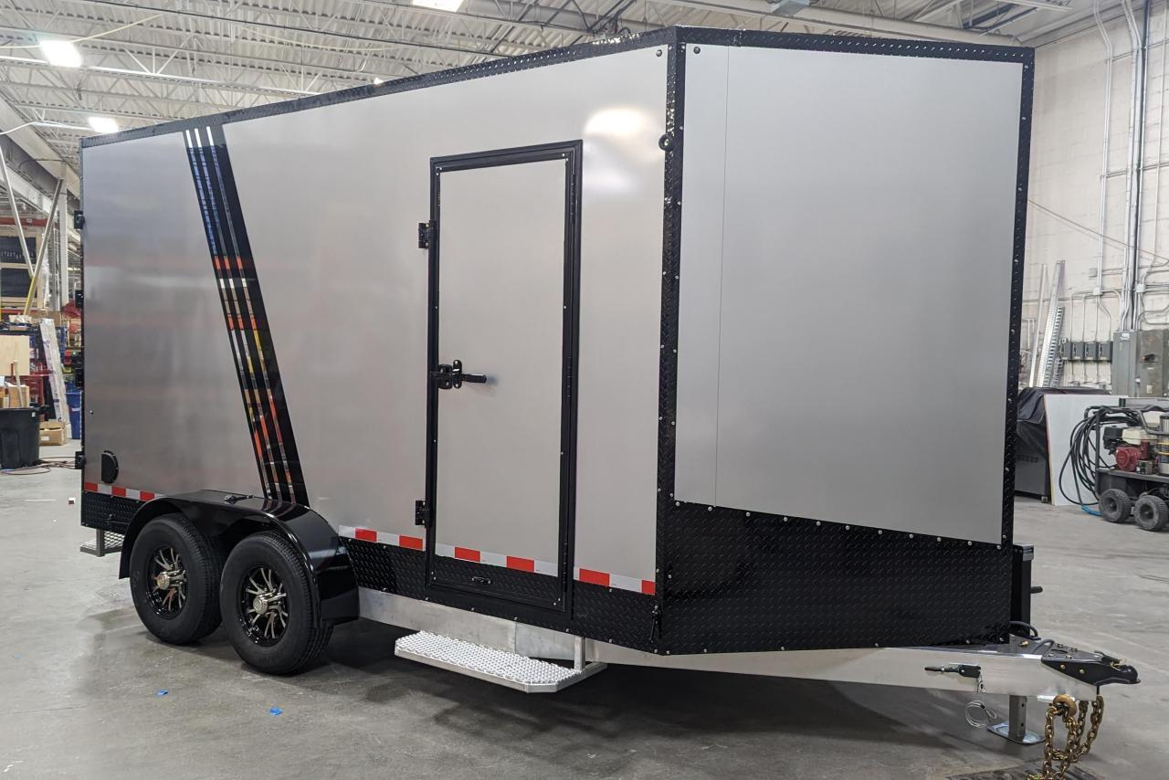 2024 Canadian Trailer Company 7x14 V Nose Cargo Trailer Aluminum Tandem Axle