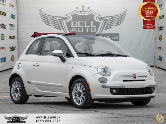 2013 Fiat 500 LOUNGE, SOFTTOP, CONVERTIBLE, LEATHER, SENSORS, HE
