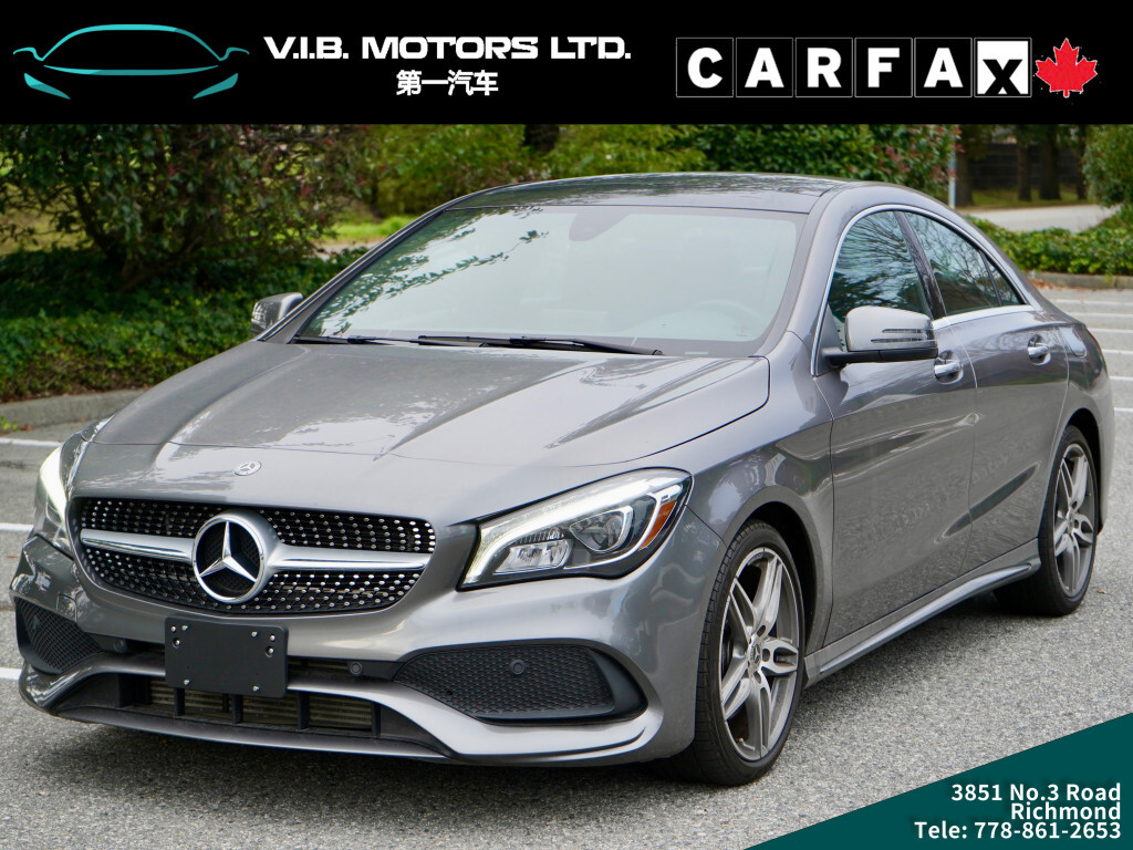 2018 Mercedes-Benz CLA-Class CLA 250 AMG PKG, Sunroof, 4MATIC Coupe Fully Loade