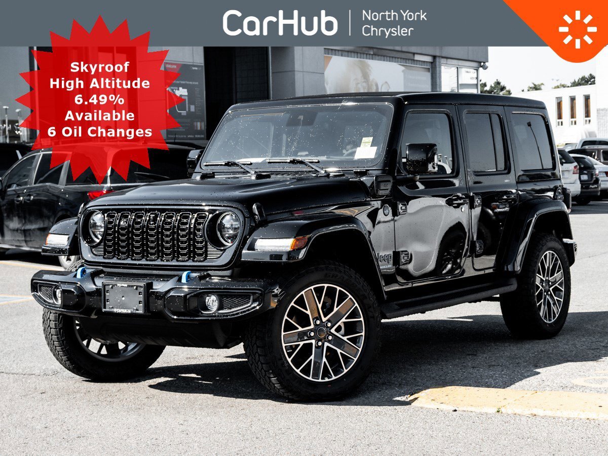 2024 Jeep Wrangler 4xe High Altitude 4 Door LEDs Skyroof Quilted Leather 