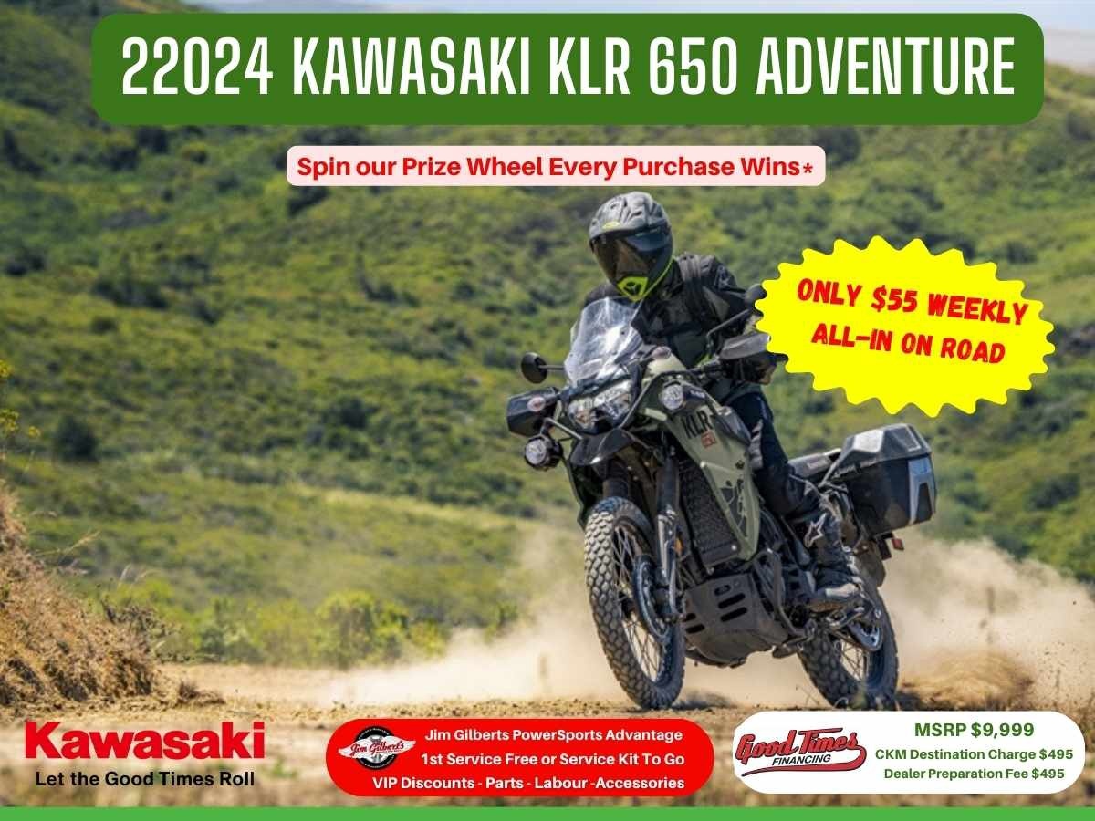 2024 Kawasaki KLR 650 ADVENTURE - Only $55 Weekly - All-in