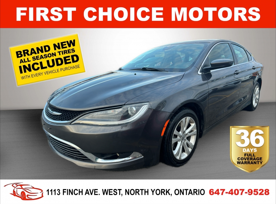 2016 Chrysler 200 LIMITED ~AUTOMATIC, FULLY CERTIFIED WITH WARRANTY!