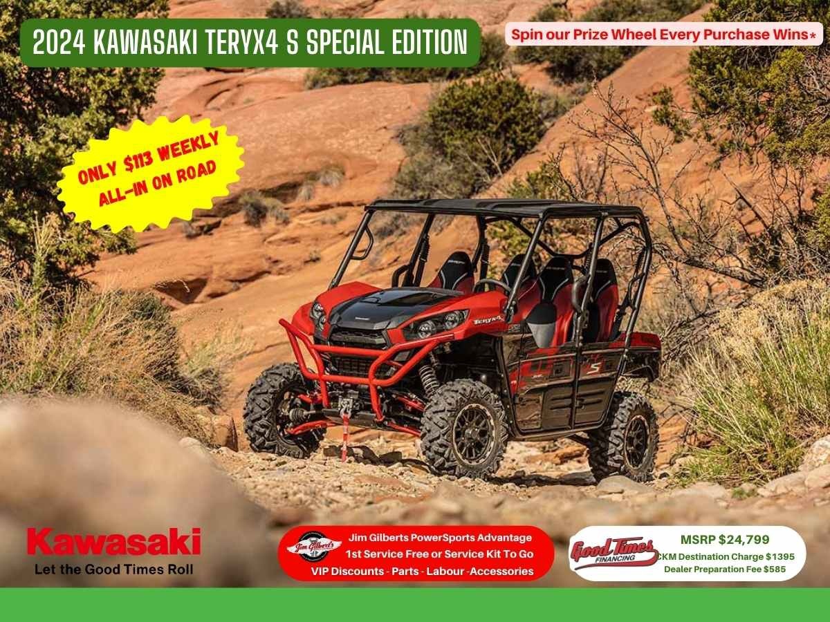 2024 Kawasaki Teryx4 S SPECIAL EDITION - Only $113 Weekly, All-in On