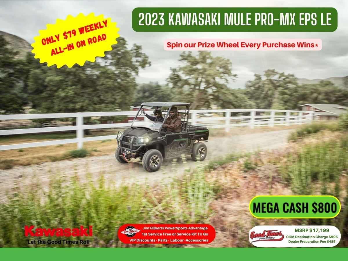 2023 Kawasaki Mule PRO MX EPS LE - Only $79 Weekly, All-in