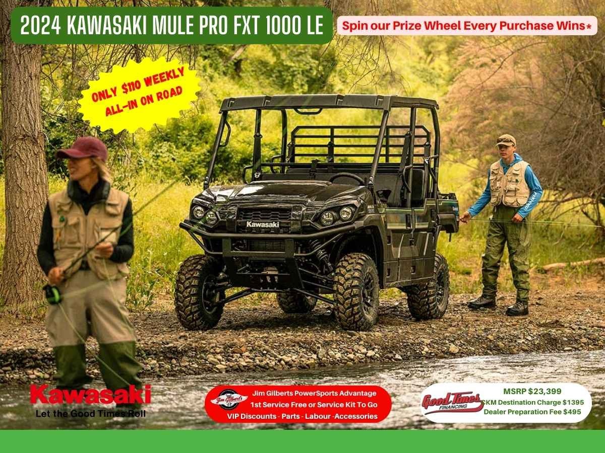 2024 Kawasaki Mule PRO FXT 1000 LE Only $110 Weekly All-In
