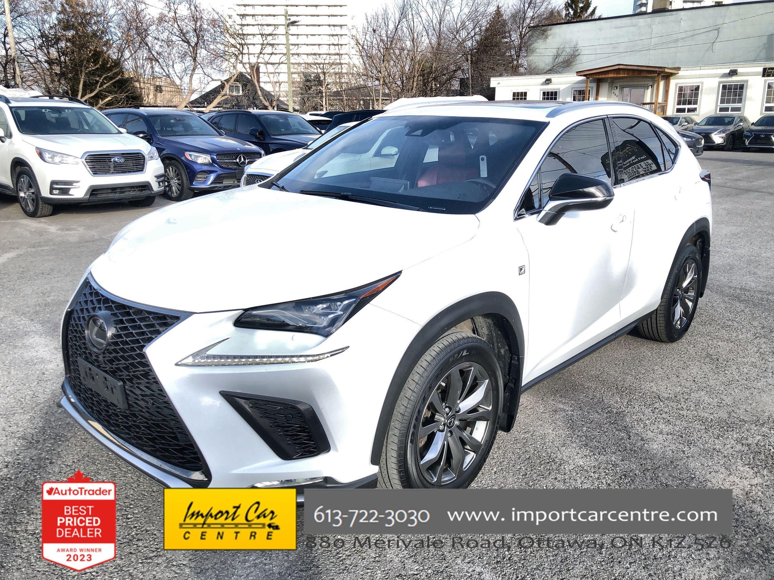 2020 Lexus NX 300 F SPORT 2, LEATHER, ROOF, NAV, HTD. & COOLED SEATS