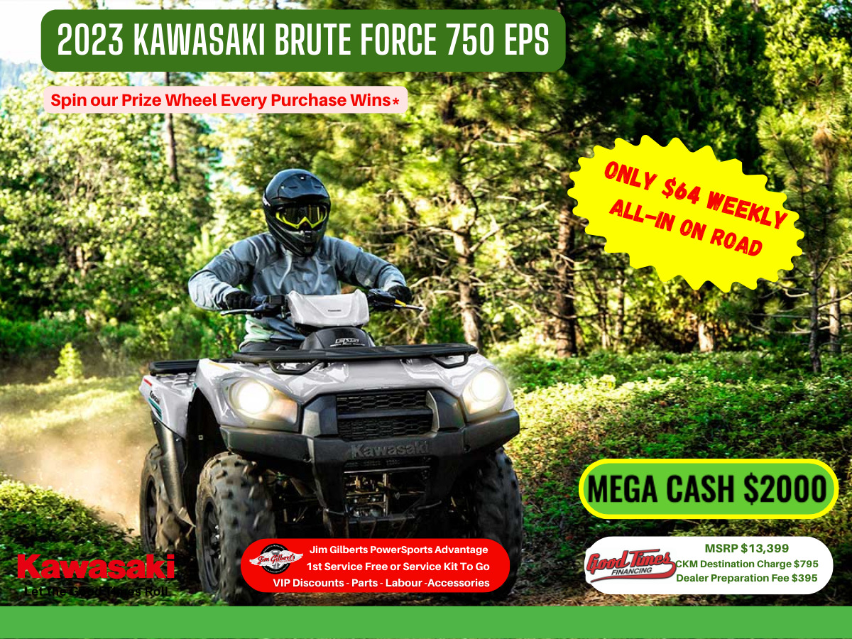 2023 Kawasaki KVF750LEF Brute Force 750 EPS  - Only $64 Weekly all in