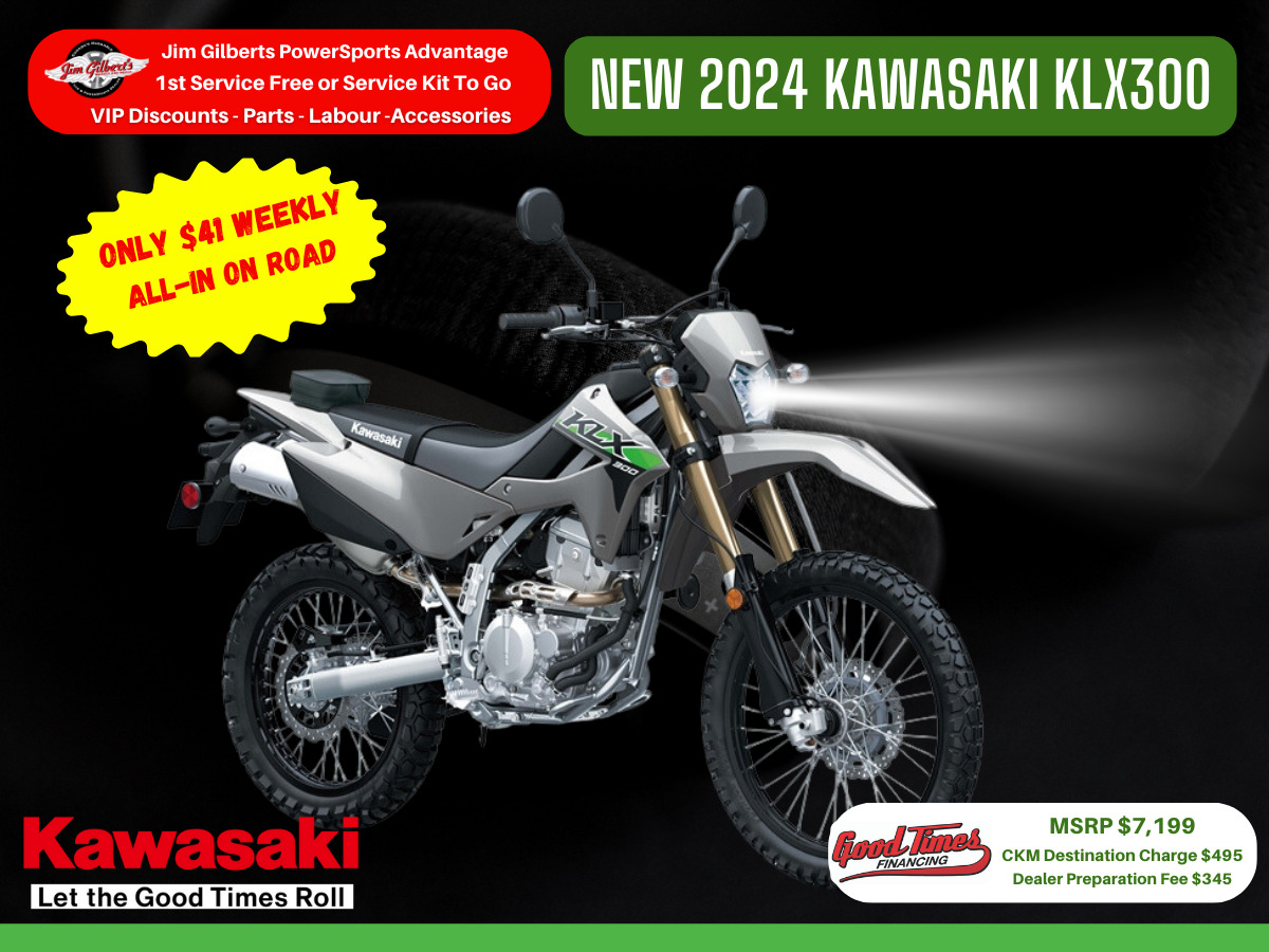 2024 Kawasaki KLX 300 - Only $41 Weekly, All-in
