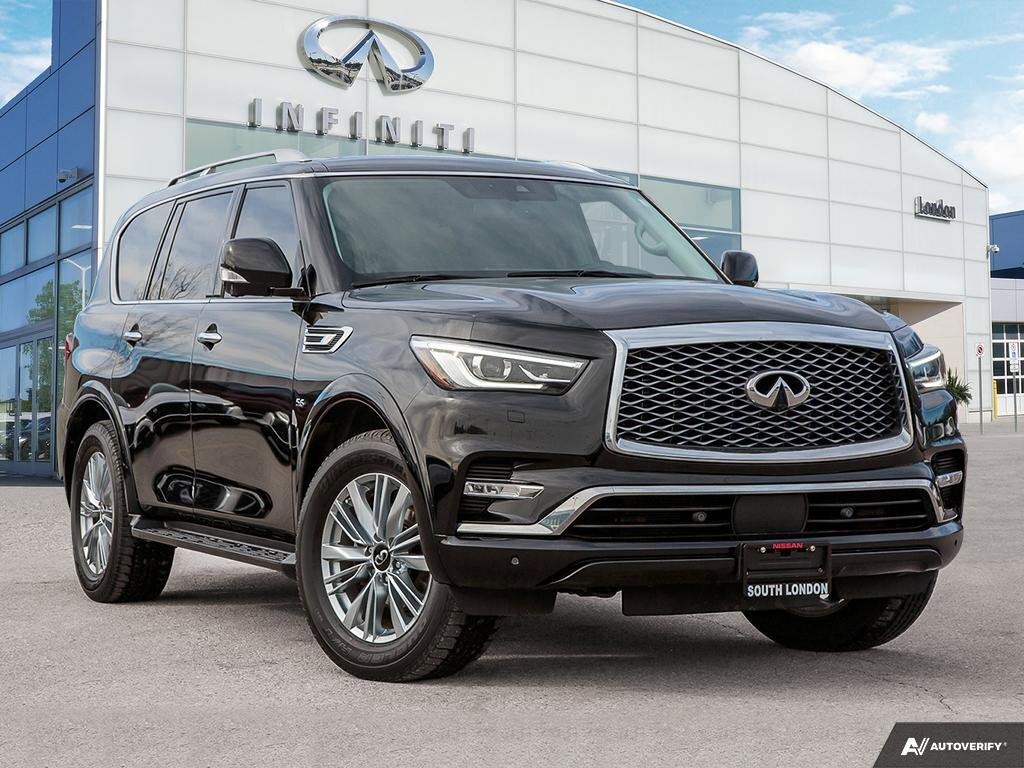 2020 Infiniti QX80 LUXE-CAPTAINS-CHAIR-360CAM-DVD'S-NAVI-LEATHER-FREE