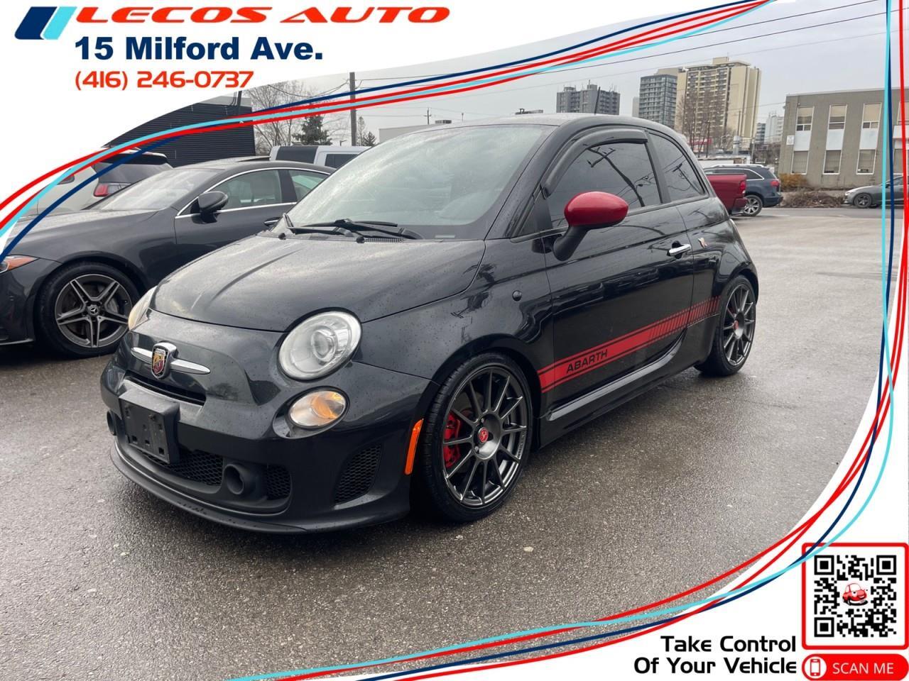 2012 Fiat 500 Abarth 2012 Fiat Abarth, black red leather power w