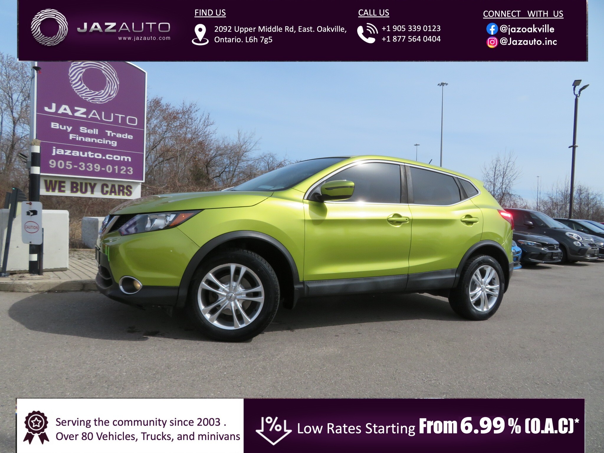 2017 Nissan Qashqai SV ALL WHEEL DRIVE WITH SUNROOF SAFETY IS INCLUDED