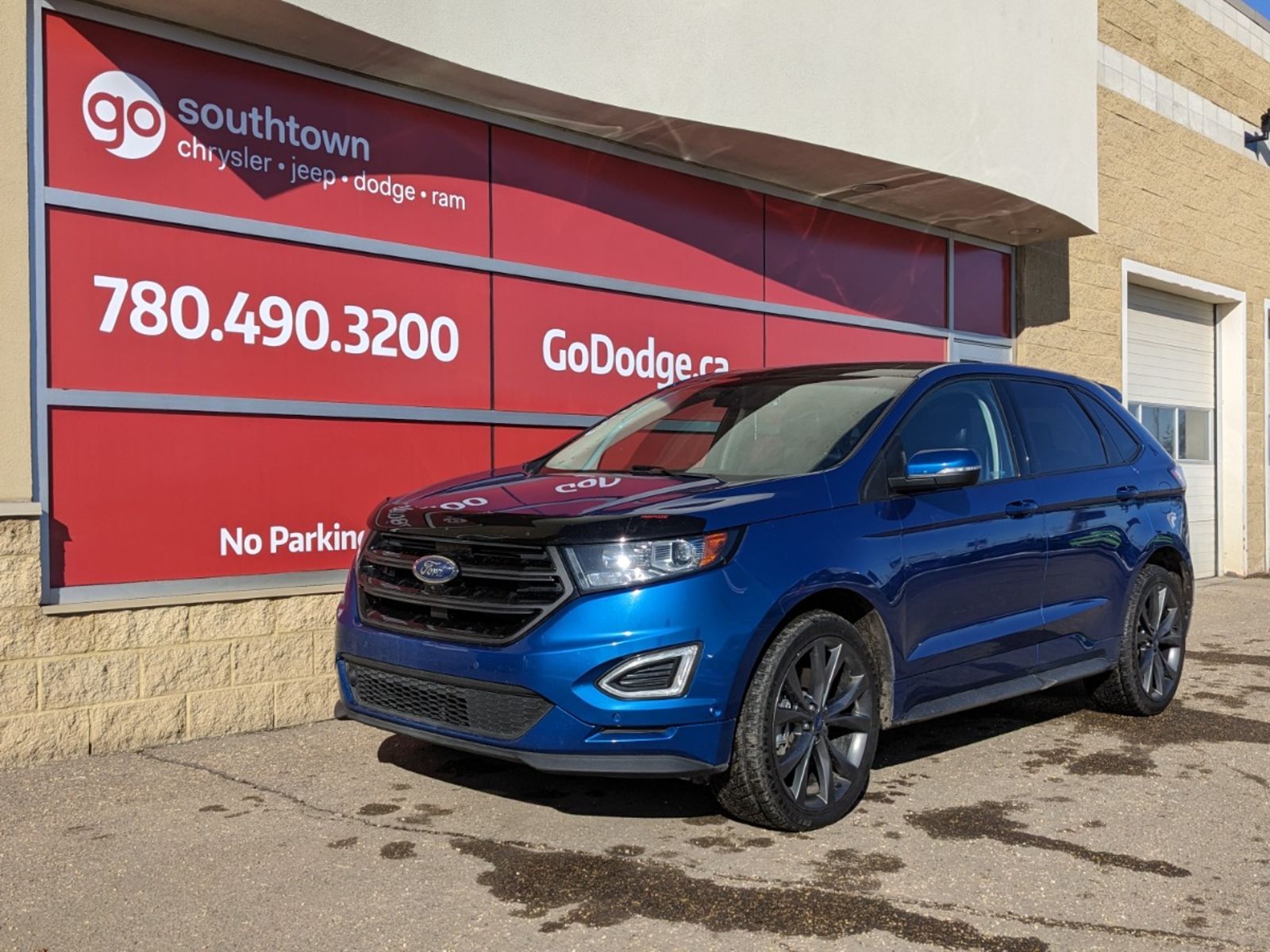 2018 Ford Edge SPORT IN BLUE METALLIC EQUIPPED WITH A 2.7L TURBO 